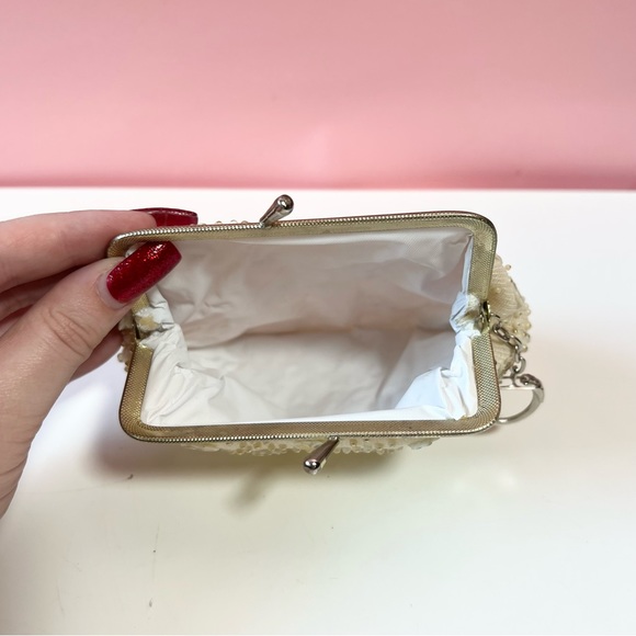 Vintage retro beaded sequins coin purse - Picture 2 of 2